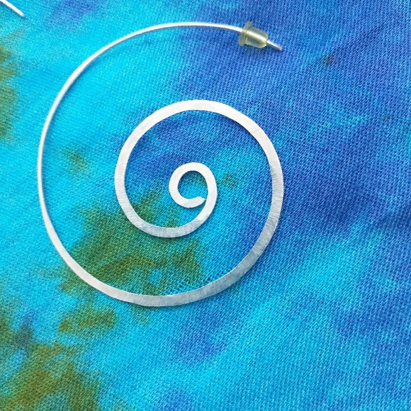 Sterling Silver Hoop Earrings - Picture 3 of 4